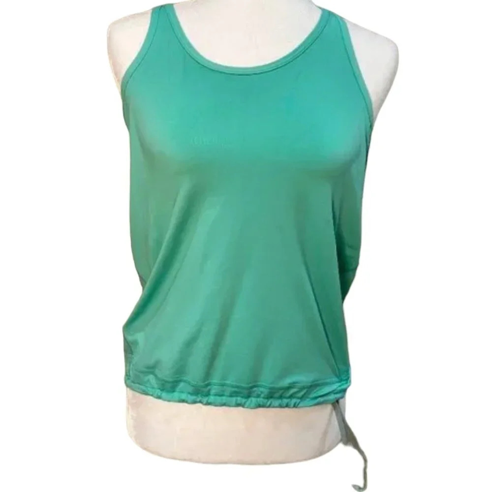 rare LULULEMON Mesh Back Drawstring Waist Athletic Tank Size 2-4